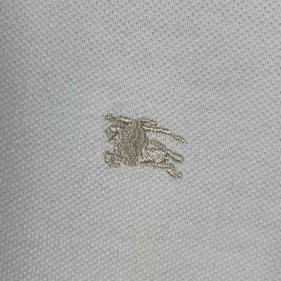 Burberry London Nova Check Collar Polo Shirt Golf Classic White Size Women's XL - Picture 5 of 7